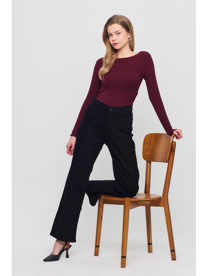 3027 Yanları Büzgülü Bluz Bordo