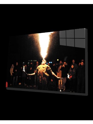 Ateş Gösterisi Cam Tablo