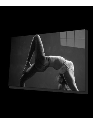 Siyah Beyaz Insan Fotoğrafları Kadın Cam Tablo