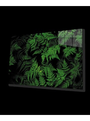 Yeşil Yapraklar Cam Tablo   Green Leaves
