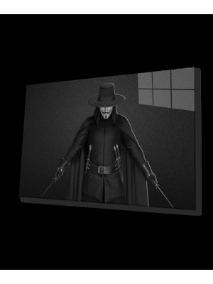 Siyah Beyaz Insan Fotoğrafları Joker Cam Tablo  Joker