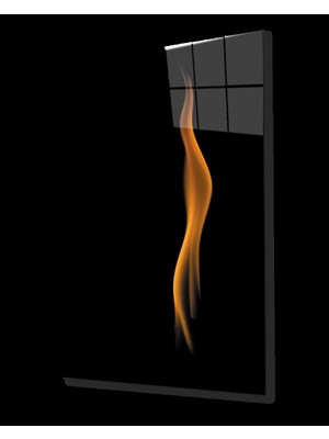 Alevin Dansı Sarı Siyah Cam Tablo