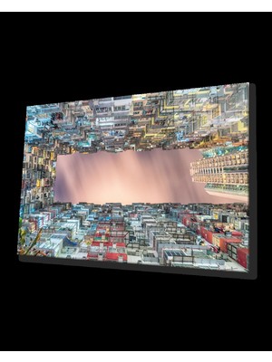 Balkonlu Geometrik  Bina Cam TABLO4MM Dayanıkl I
