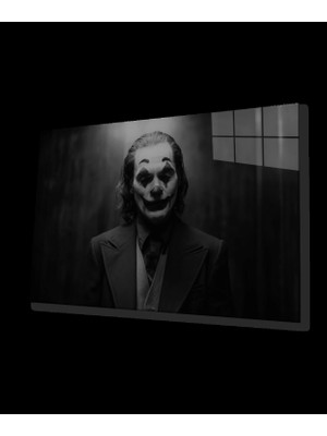 Siyah Beyaz Insan Fotoğrafları Joker Cam Tablo  Joker