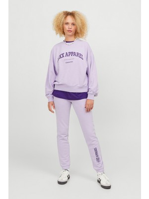 ShopINN Jxrıley Slım Lw Pants Swt Kadın Mor Eşofman Altı - 12250114
