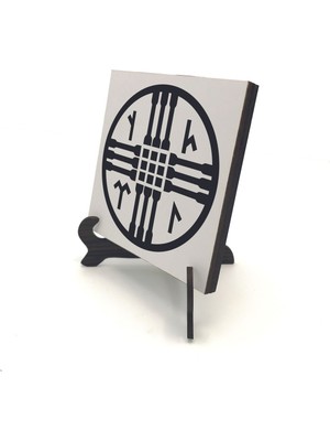 Souvenest Tengricilik Sembolü Baskılı Mdf Masaüstlük 10X10