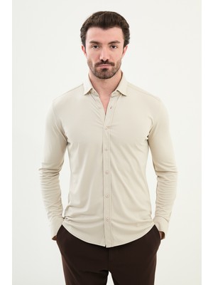 MCR Düz Slim Fit Erkek Gömlek