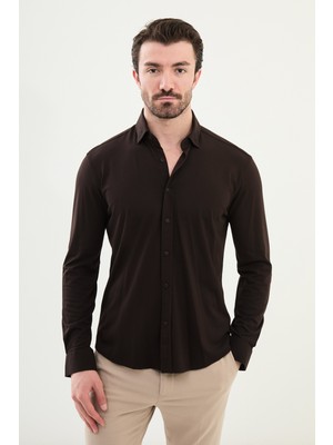 Düz Slim Fit Erkek Gömlek
