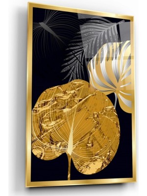 Gold Yaprak Cam Tablo