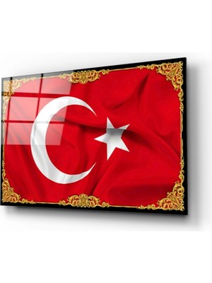 Türk Bayrağı Cam Tablo