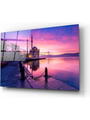 Istanbul Manzarası Cam Tablo