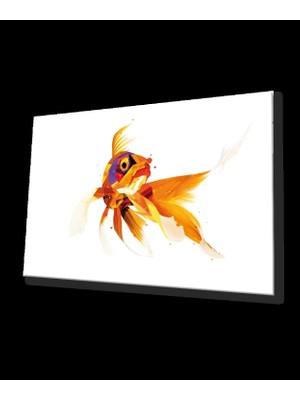 Balık Grafik Çizimi Cam Tablo Graphic Painted Fish
