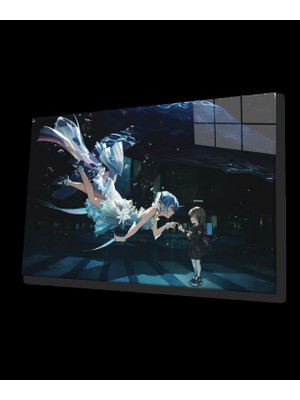 Sualtı Çizgi Film Cam Tablo Anime Underwater