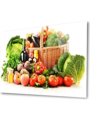 Miraaxx Meyveler Cam Tablo 4mm Dayanıklı Temperli Cam