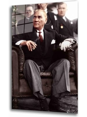 Miraaxx Atatürk Cam Tablo 4 mm Dayanıklı Temperli Cam