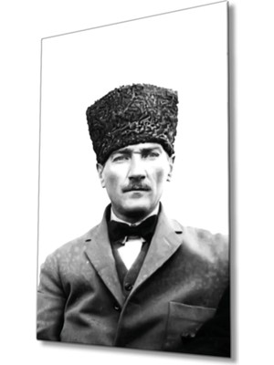 Miraaxx Atatürk Cam Tablo 4 mm Dayanıklı Temperli Cam