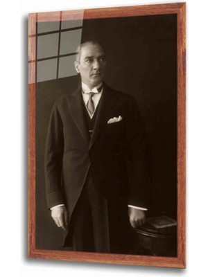 Miraaxx Atatürk Cam Tablo 4 mm Dayanıklı Temperli Cam