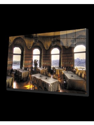 Galata Kulesi Içinden Istanbul  Manzaralı   Cam Tablo