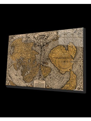 Eski Dünya Haritası  Cam Tablo