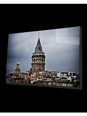 Istanbul Galata Kulesi Cam Tablo