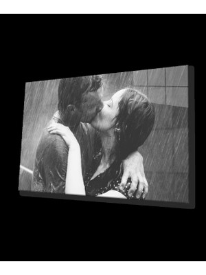 Romantik  Aşk Sevgililer Cam Tablo
