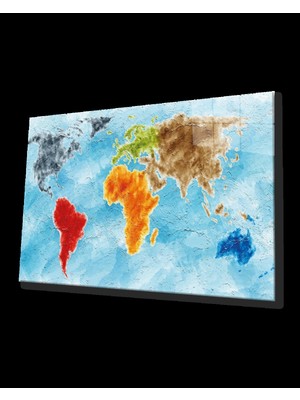 Yağlı Boya Dünya Haritası  Tablo