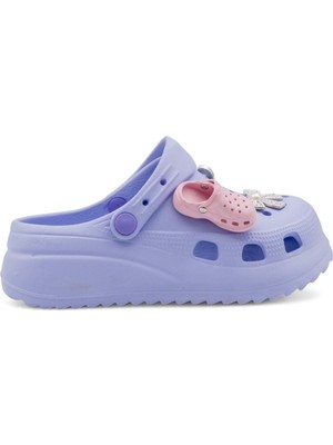 Akınalbella E428 Yüksek Taban Kadın Croos Terlik Lila