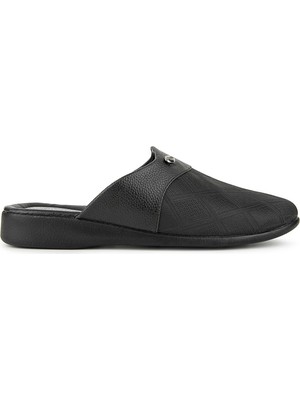 Muya Muya khanda Anatomik Taban Erkek Ev Terliği Siyah