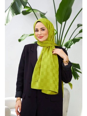 İpekhan Damalı Desen Jakarlı Şal