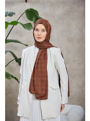 İpekhan Kazayağı Desen Jakarlı Şal