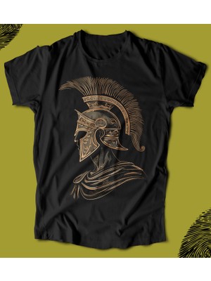 Butişört 'ancient Greek - Antik Yunan Savaşçı‘  Baskılı 'regular-Fit' Unisex Tişört