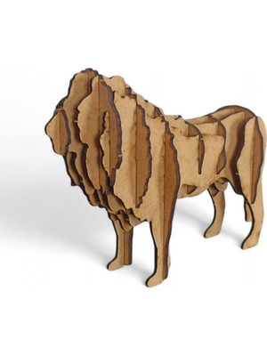 Dears Ahşap Maket Aslan 191 X 131 X 63mm