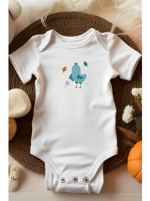 Bebek Perisi Sevimli Tavuk Tasarımlı Bebek Body