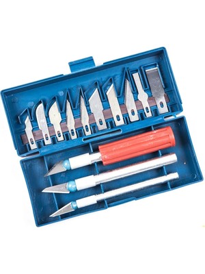 Zanaat 16 Parça Hobi Gravür Ahşap Heykel Çömlek Oyma Şekil Verme 13 Maket Bıçak Neşter Seti