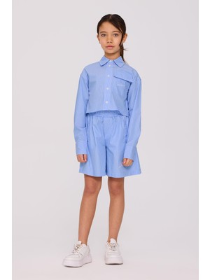 Bg Store Kız Çocuk Mavi Şort