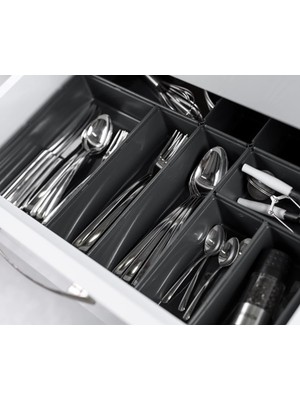 8 Parça Modüler Organizer 32 x 48 cm  Füme