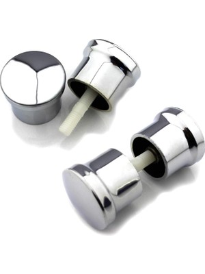 Storemax 2 Takım Duşakabin Kulpu 2 Kapaklık Duşakabin Kulp Krom 2 İç 2 Dış Çift Kapak Topuz Kulp