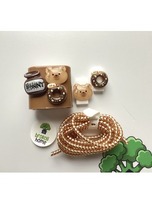 Brokoli Home Apple iPhone 18W/20W Uyumlu Şarj Kılıfı, Şarj Kablosu Örme Aparatı, Kablo Koruyucu Aparat,don