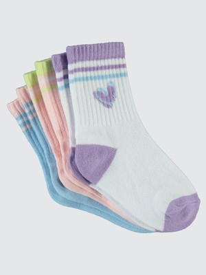 Civil Girls Kız Çocuk 3'lü Soket Çorap 2-12 Yaş Lila