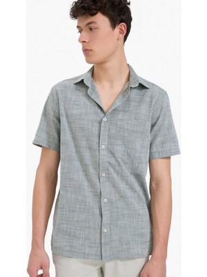 DeFacto %100 Pamuk Regular Fit Polo Yaka Kısa Kollu Gömlek F0196AX25SP