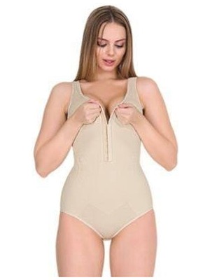Agraflı Kalın Askılı Çıtçıtlı Body Korse