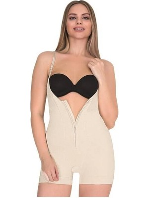 Agraflı Kalın Askılı Kısa Paça Badi Korse