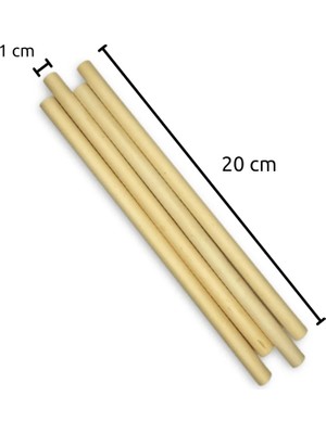 Coconut Products 4 Adet Bambu Pipet ve 1 Adet Bambu Temizleme Fırçası