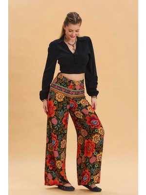 Palazzo Yüksek Bel Bol Kesim Pantolon