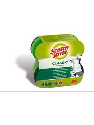 Scotch Brite Klasik Konfor Tırnak Koruyuculu Ovma Süngeri 2 Adet / Paket