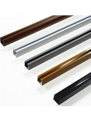 Ceviz 250 cm Ray Rustik Perde Askı Rayı Aluminyum Ray)