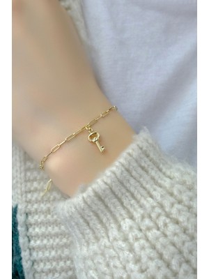 14 Ayar Ataş Anahtar Bileklik