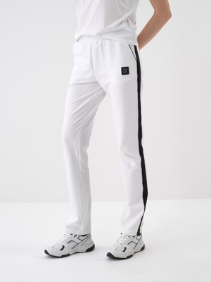 Xint Kadın Beyaz Pamuk Dokulu Regular Fit Sweat Pantolon