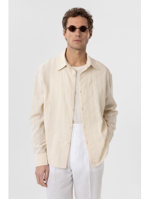 Antioch Taş Dokulu Jakarlı Pamuklu Erkek Gömlek