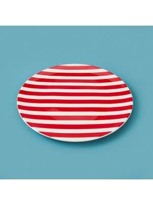 Evidea Kitchen Have Fun Servis Tabağı - Kırmızı - 25 cm
